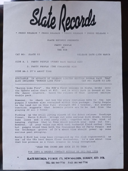 KGB - Party People | Slate (SLATE03) - 3 KGB - Party People | Slate (SLATE03) - 3