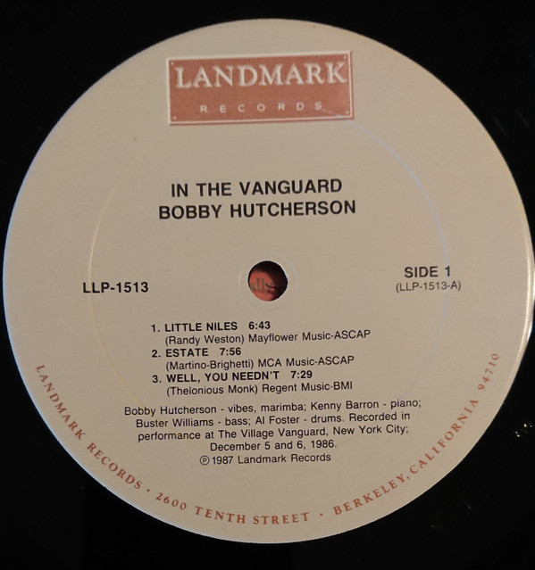 Bobby Hutcherson - In The Vanguard | Landmark Records (LLP-1513) - 3 Bobby Hutcherson - In The Vanguard | Landmark Records (LLP-1513) - 3