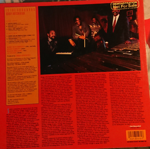 Bobby Hutcherson - In The Vanguard | Landmark Records (LLP-1513) - 2 Bobby Hutcherson - In The Vanguard | Landmark Records (LLP-1513) - 2