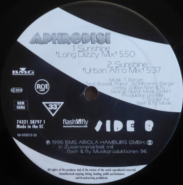 Aphrodisi - Sunshine | RCA (74321 38797 1) - 2 Aphrodisi - Sunshine | RCA (74321 38797 1) - 2