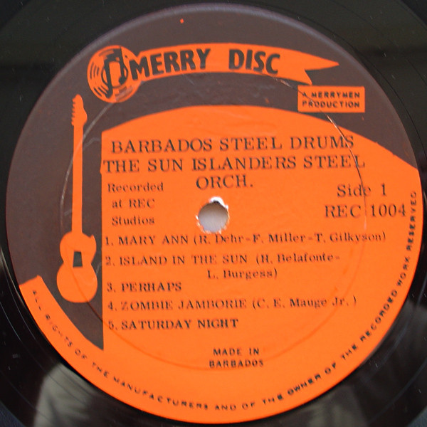 The Sun Islanders Steel Orchestra - Barbados Steel Drums [Vinyl] | Merry Disc (REC 1004) - 3