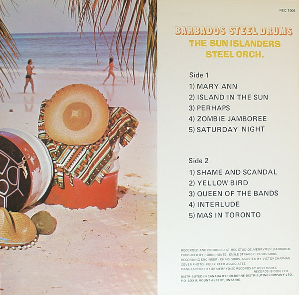 The Sun Islanders Steel Orchestra - Barbados Steel Drums [Vinyl] | Merry Disc (REC 1004) - 2