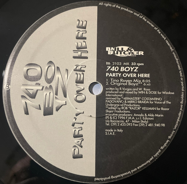 Fargetta Presents 740 Boyz - Party Over Here | Bull & Butcher Recordings (BB 2103 MX) - 2 Fargetta Presents 740 Boyz - Party Over Here | Bull & Butcher Recordings (BB 2103 MX) - 2