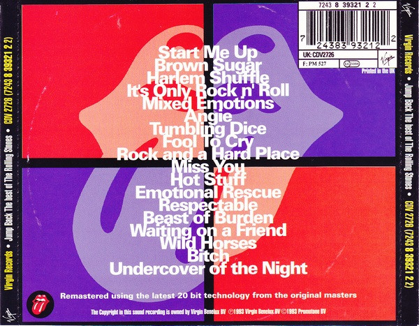 The Rolling Stones - Jump Back (The Best Of The Rolling Stones '71 - '93) | Virgin (7243 8 39321 2 2) - 2 The Rolling Stones - Jump Back (The Best Of The Rolling Stones '71 - '93) | Virgin (7243 8 39321 2 2) - 2