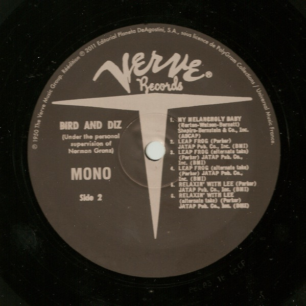 Charlie Parker / Dizzy Gillespie - Bird And Diz | Verve Records (none) - 3 Charlie Parker / Dizzy Gillespie - Bird And Diz | Verve Records (none) - 3