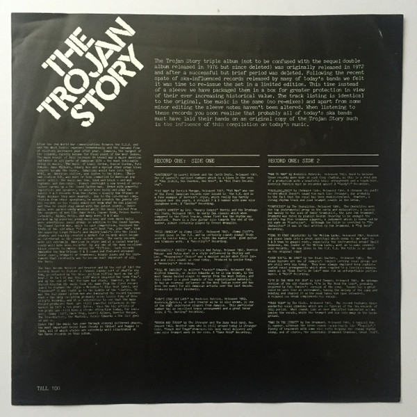 Various - The Trojan Story (Part One) | Trojan Records (TALL 100) - 3 Various - The Trojan Story (Part One) | Trojan Records (TALL 100) - 3