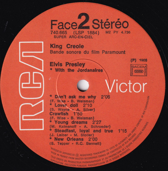 Elvis Presley - King Creole | RCA Victor (740.665) - 4