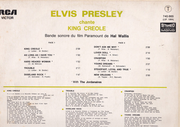 Elvis Presley - King Creole | RCA Victor (740.665) - 2