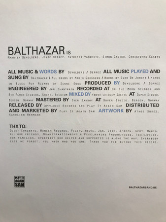 Balthazar - Applause | Play It Again Sam (PIASR270LP) - 3 Balthazar - Applause | Play It Again Sam (PIASR270LP) - 3