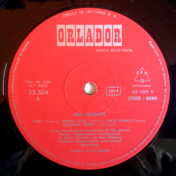 Jimi Hendrix - Experience | Orlador (53504 M) - 4