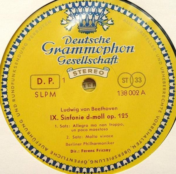 Ludwig van Beethoven - Dirigent: Ferenc Fricsay / Berliner Philharmoniker - IX. Sinfonie - Egmont-Ouverture - Leonore III | Deutsche Grammophon (SLPM 138 002/3) - 3 Ludwig van Beethoven - Dirigent: Ferenc Fricsay / Berliner Philharmoniker - IX. Sinfonie - Egmont-Ouverture - Leonore III | Deutsche Grammophon (SLPM 138 002/3) - 3