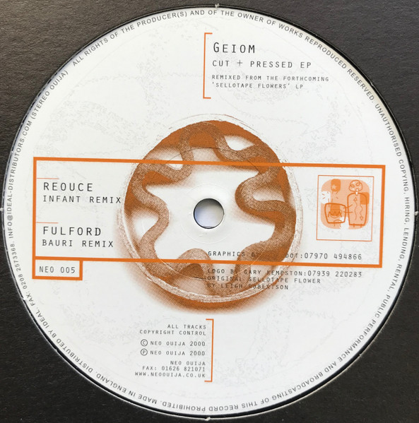 Geiom - Cut + Pressed EP | Neo Ouija (NEO 005)