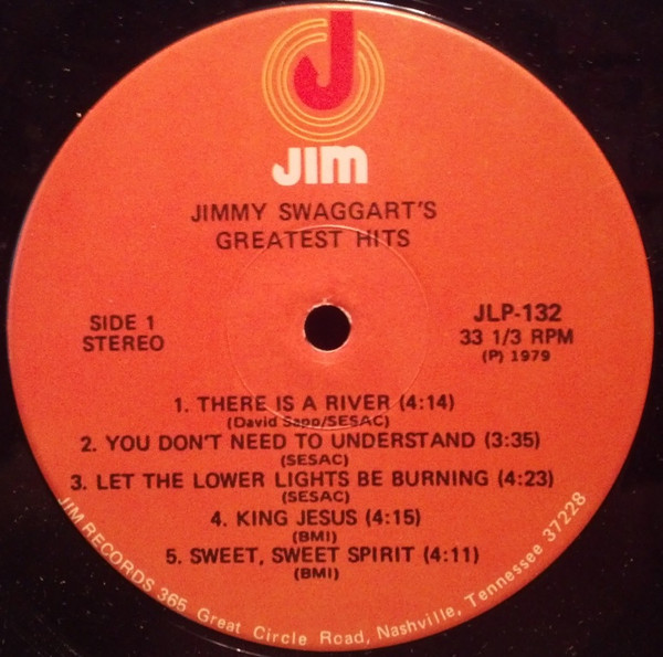 Jimmy Swaggart - Jimmy Swaggart's Greatest Hits Volume 1 | Jim Records (JLP-132) - 3