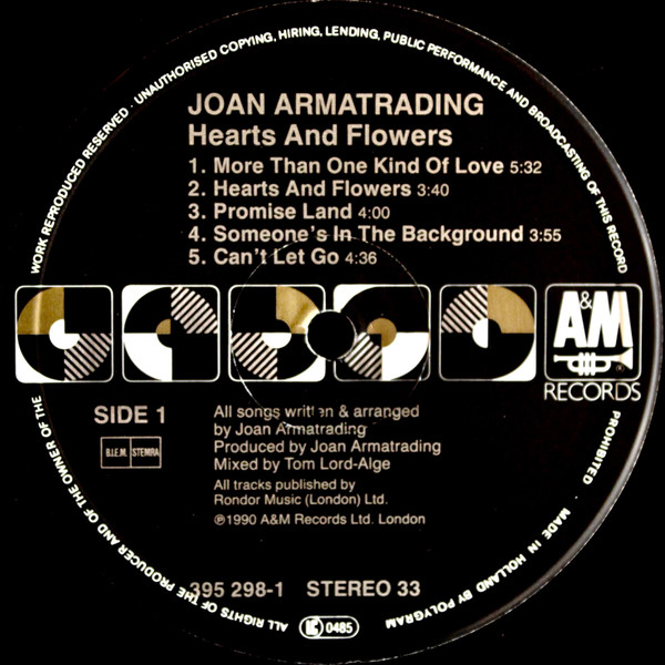 Joan Armatrading - Hearts And Flowers | A&M Records (395 298-1) - 3
