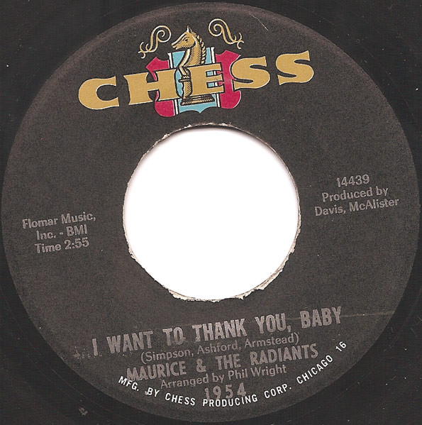 Maurice McAlister & The Radiants - Baby You've Got It | Chess (1954) - 2