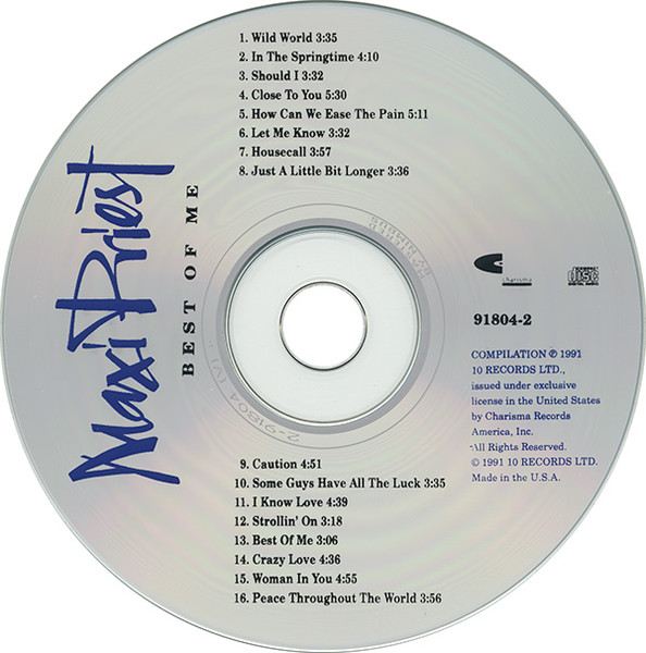 Maxi Priest - Best Of Me | Charisma (91804-2) - 3 Maxi Priest - Best Of Me | Charisma (91804-2) - 3