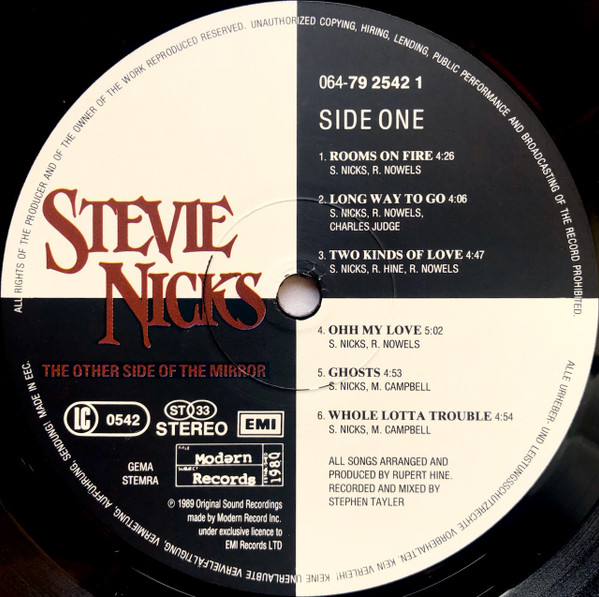 Stevie Nicks - The Other Side Of The Mirror | EMI (064-79 2542 1) - 3