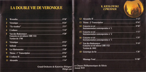 Zbigniew Preisner - La Double Vie De Véronique = The Double Life Of Veronika (Original Motion Picture Sound Track) | DPI (DPI001) - 2