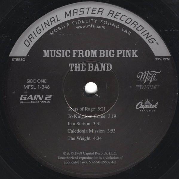 The Band - Music From Big Pink - MOFI - LP - No780 | Mobile Fidelity Sound Lab (MFSL 1-346) - 4 The Band - Music From Big Pink - MOFI - LP - No780 | Mobile Fidelity Sound Lab (MFSL 1-346) - 4