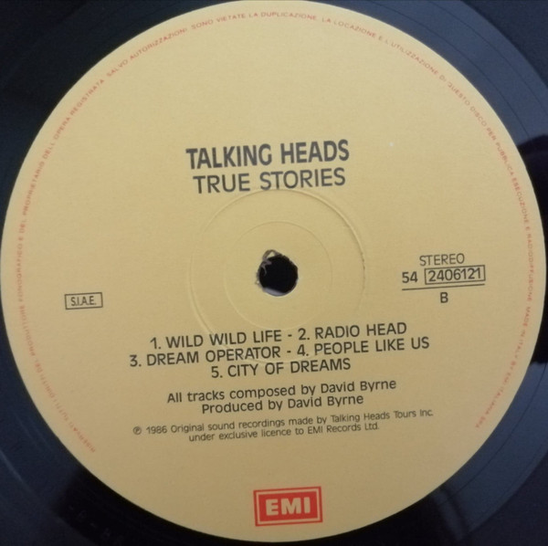 Talking Heads - True Stories | EMI (54 2406121) - 4