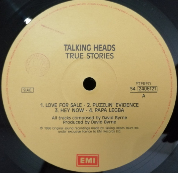 Talking Heads - True Stories | EMI (54 2406121) - 3