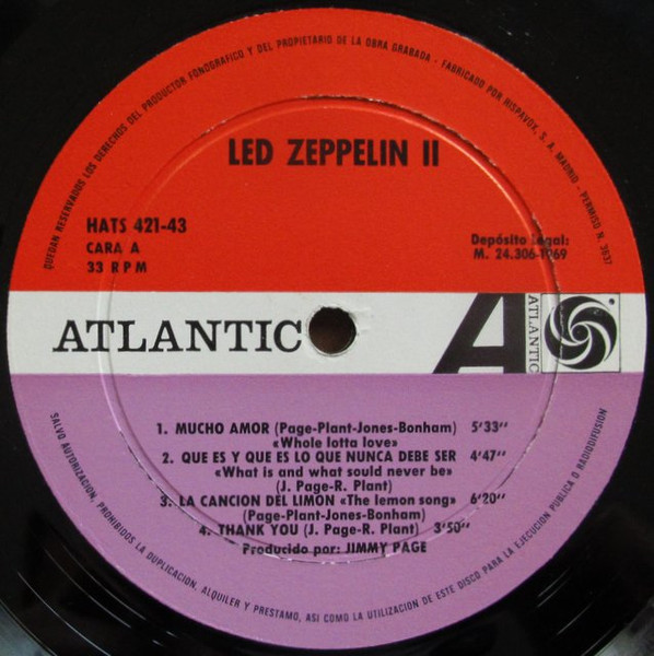 Led Zeppelin - Led Zeppelin II | Atlantic (HATS 421-43) - 3