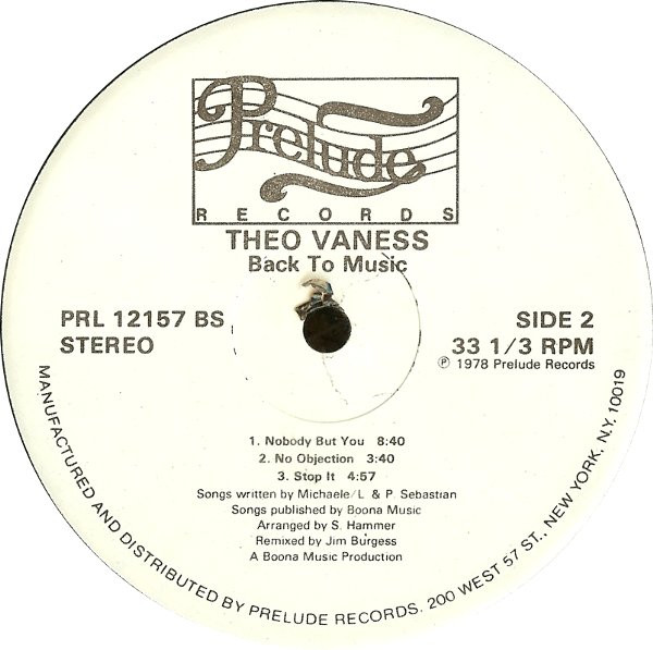 Theo Vaness - Back To Music | Prelude Records (PRL 12157) - 4 Theo Vaness - Back To Music | Prelude Records (PRL 12157) - 4