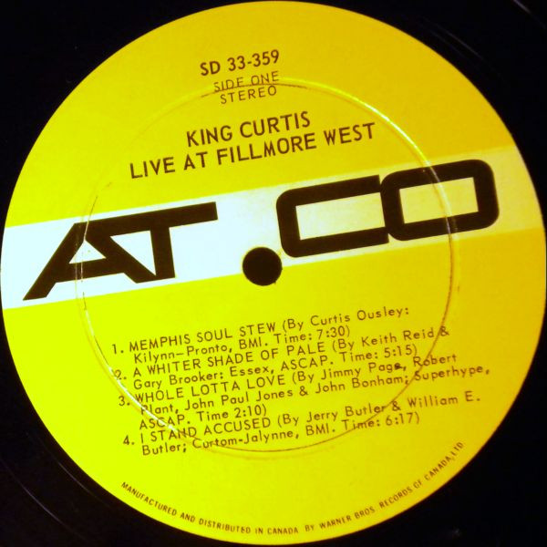 King Curtis - Live At Fillmore West | ATCO Records (SD 33-359) - 4