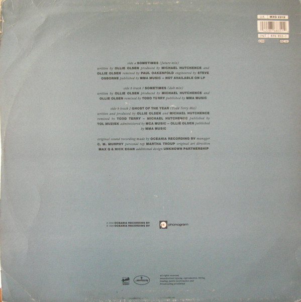 Max Q - Sometimes (Future Mix) | Mercury (MXQ 2212) - 2