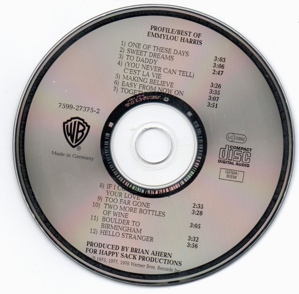 Emmylou Harris - Profile / Best Of Emmylou Harris | Warner Bros. Records (7599-27375-2) - 3