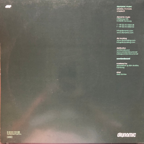 Various - Saturday, I'm In Love - Chapter.01, Part.01 | Diynamic Music (DIYNAMIC019) - 2 Various - Saturday, I'm In Love - Chapter.01, Part.01 | Diynamic Music (DIYNAMIC019) - 2