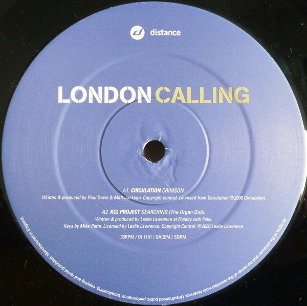 Various - London Calling - Exclusive Tracks From The Cream Of London House Producers | Distance (Di1191) - 3