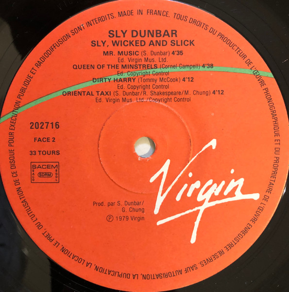 Sly Dunbar - Sly Wicked And Slick | Virgin (202716) - 4 Sly Dunbar - Sly Wicked And Slick | Virgin (202716) - 4