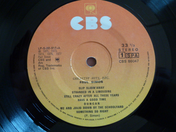 Paul Simon - Greatest Hits, Etc. | CBS (CBS 86047) - 3 Paul Simon - Greatest Hits, Etc. | CBS (CBS 86047) - 3