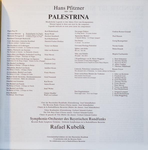 Hans Pfitzner , Rafael Kubelik - Palestrina | Deutsche Grammophon (2711 013) - 4 Hans Pfitzner , Rafael Kubelik - Palestrina | Deutsche Grammophon (2711 013) - 4
