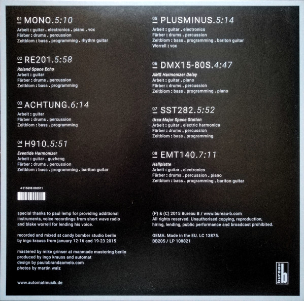 Automat - Plusminus | Bureau B (BB205/ LP 108821) - 2