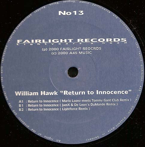 William Hawk - Return To Innocence | Fairlight Records (No13) - 2 William Hawk - Return To Innocence | Fairlight Records (No13) - 2