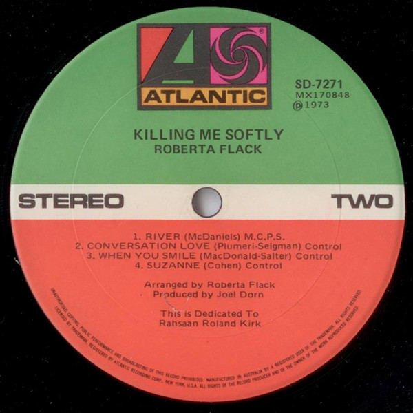 Roberta Flack - Killing Me Softly | Atlantic (SD 7271) - 4