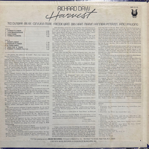 Richard Davis - Harvest | Muse Records (MR 5115) - 2