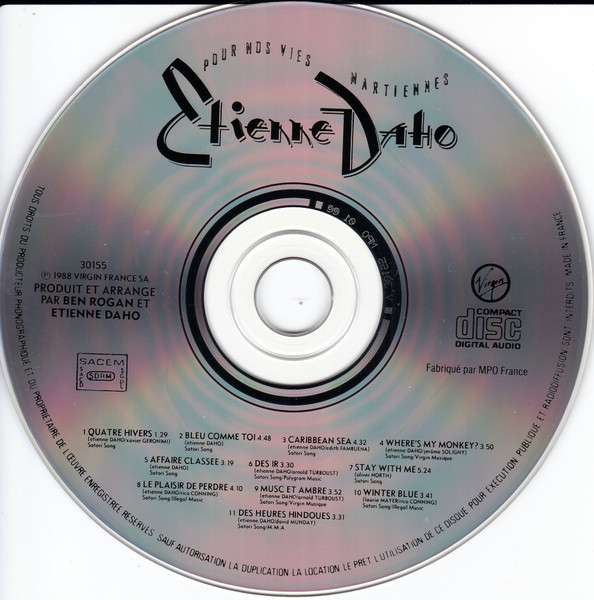 Etienne Daho - Pour Nos Vies Martiennes | Virgin (30155) - 3