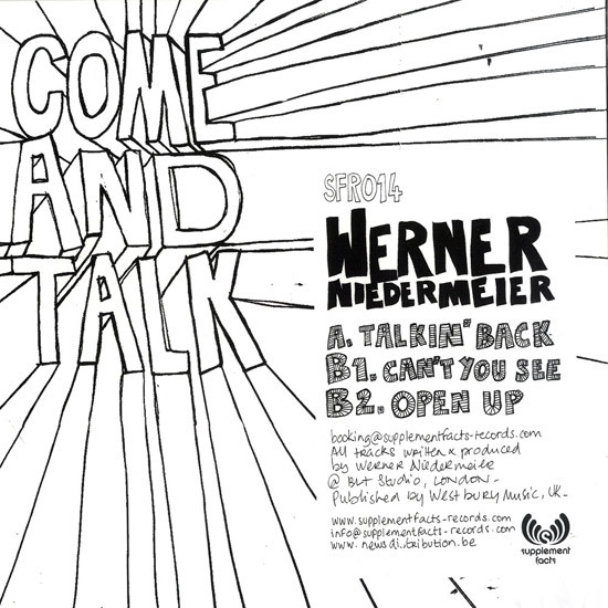 Werner Niedermeier - Come And Talk | Supplement Facts (SFR014) - 2
