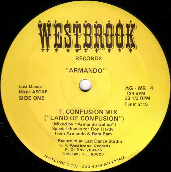 Armando - Land Of Confusion | Westbrook Records (AG-WB 4)