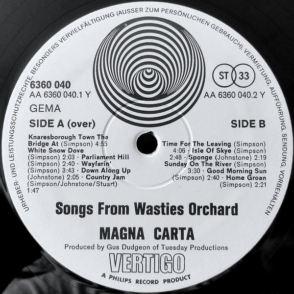 Magna Carta - Songs From Wasties Orchard | Vertigo (6360 040) - 4 Magna Carta - Songs From Wasties Orchard | Vertigo (6360 040) - 4