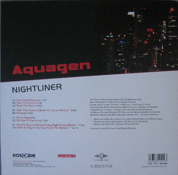 Aquagen - Nightliner | Dos Or Die Recordings (DOS 909) - 2 Aquagen - Nightliner | Dos Or Die Recordings (DOS 909) - 2