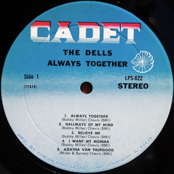 The Dells - The Dells Musical Menu / Always Together | Cadet (LPS-822) - 4 The Dells - The Dells Musical Menu / Always Together | Cadet (LPS-822) - 4