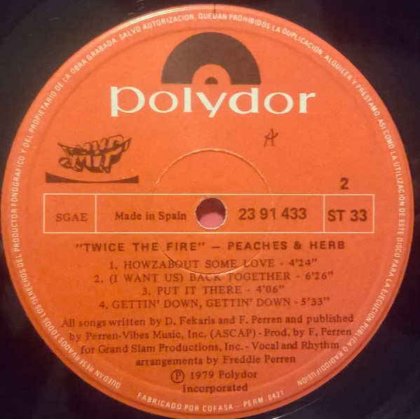 Peaches & Herb - Twice The Fire | Polydor (23 91 433) - 4
