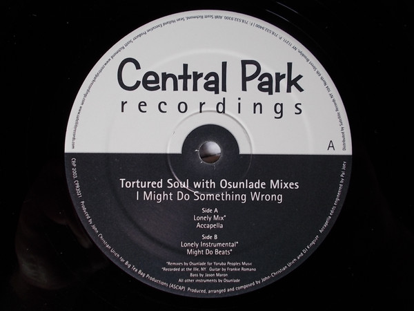 Tortured Soul - I Might Do Something Wrong (Osunlade Mixes) | Central Park Recordings (CPR3021) - 2