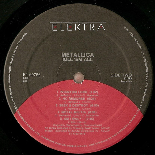 Metallica - Kill 'Em All | Elektra (E1 60766) - 4