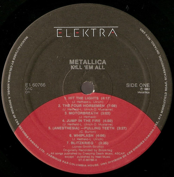 Metallica - Kill 'Em All | Elektra (E1 60766) - 3