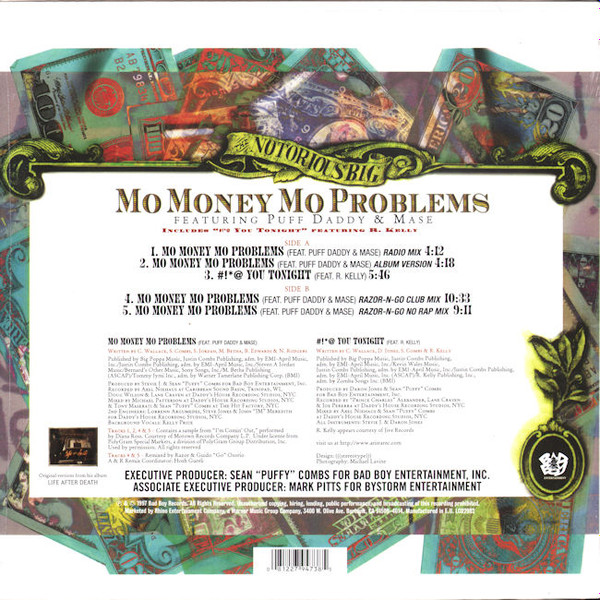 Notorious B.I.G. Featuring Puff Daddy & Mase - Mo Money, Mo Problems | Bad Boy Records (081227947385) - 2